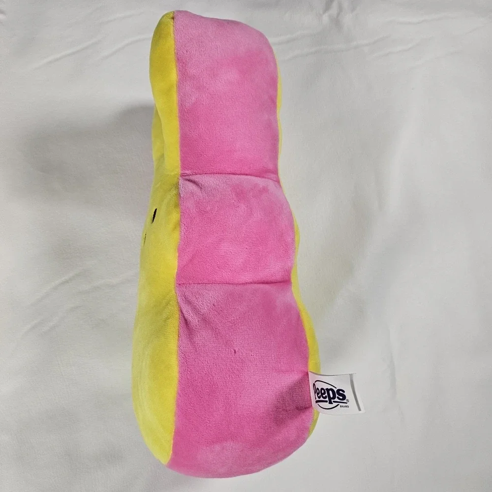 Peeps Bunny Plush Pillow‎ Yellow Pink Easter Stuffed Animal
